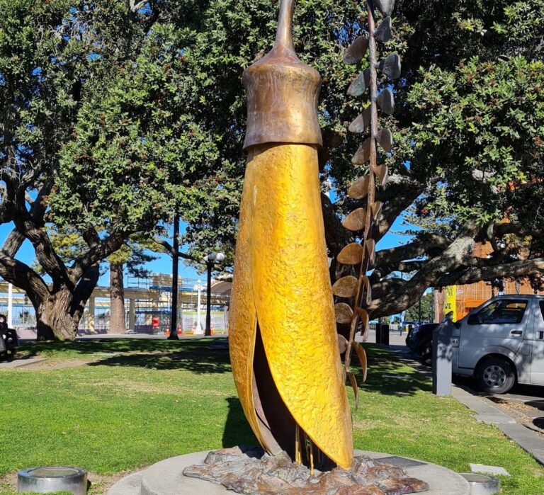 Gold Kowhai Sculpture in Napier